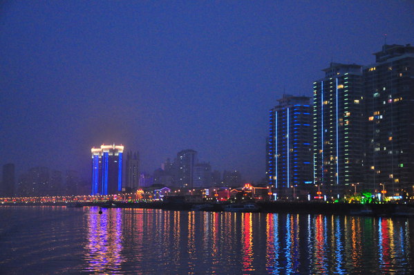 辽宁丹东鸭绿江夜景_商字_新浪博客