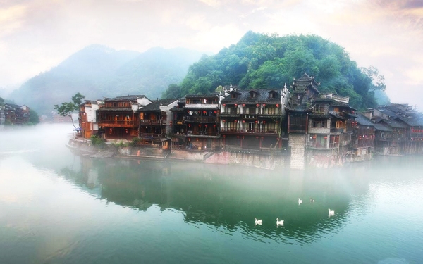 风景 景点 凤凰古城图片