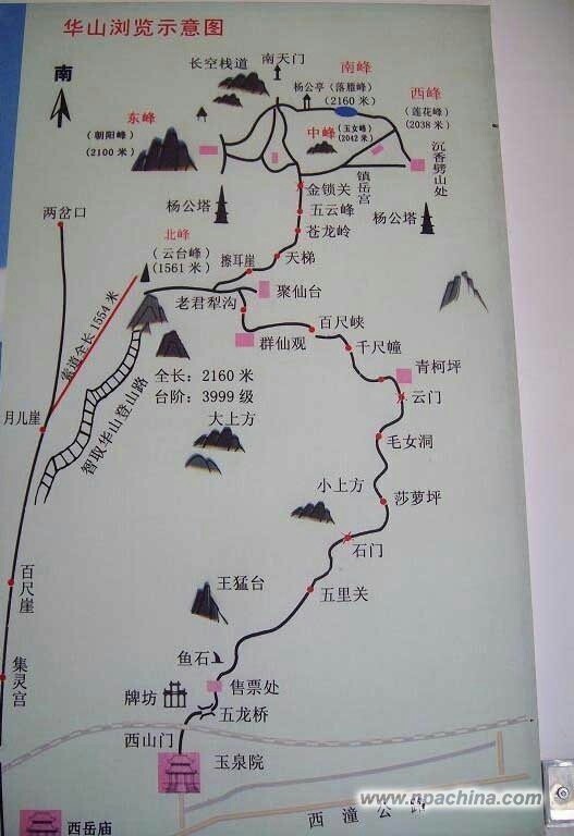 华山西线索道