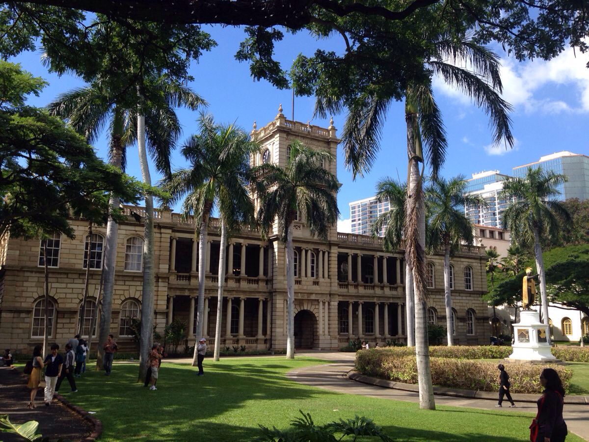   下午参观伊奥拉尼王宫,夏威夷州