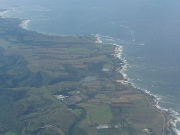 米国海岸线,终于看到了太平洋彼岸的陆地.