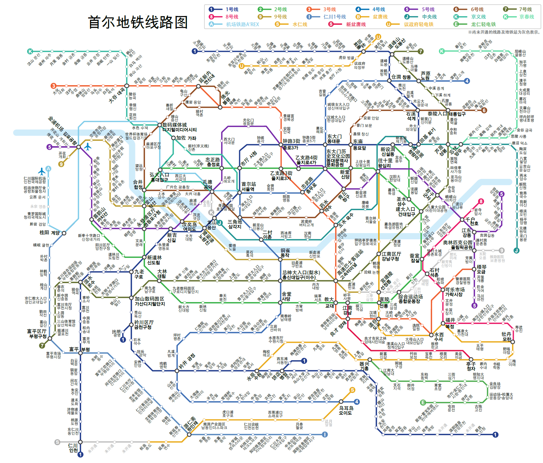                  首尔地铁线路图图片