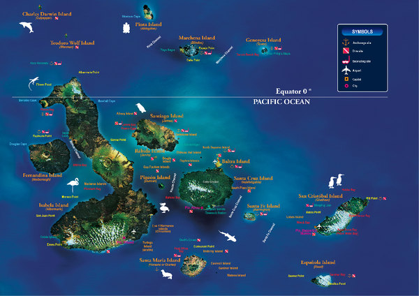 加拉帕戈斯群岛地图