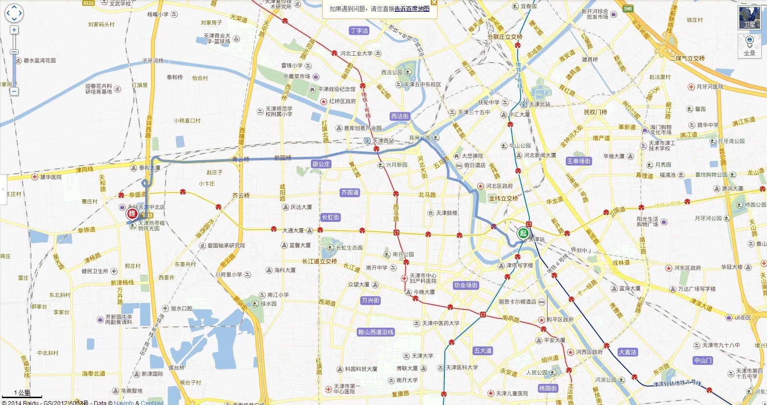 自驾的朋友可以参考地图哦,从天津站