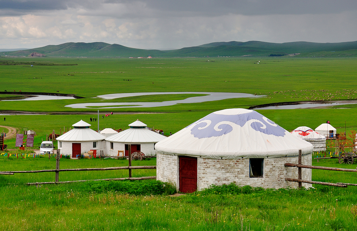 景区里的蒙古包,大家猜想一下草原上蒙古包