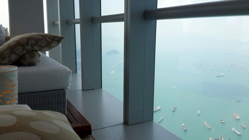        恒温泳池可以俯瞰维港海景