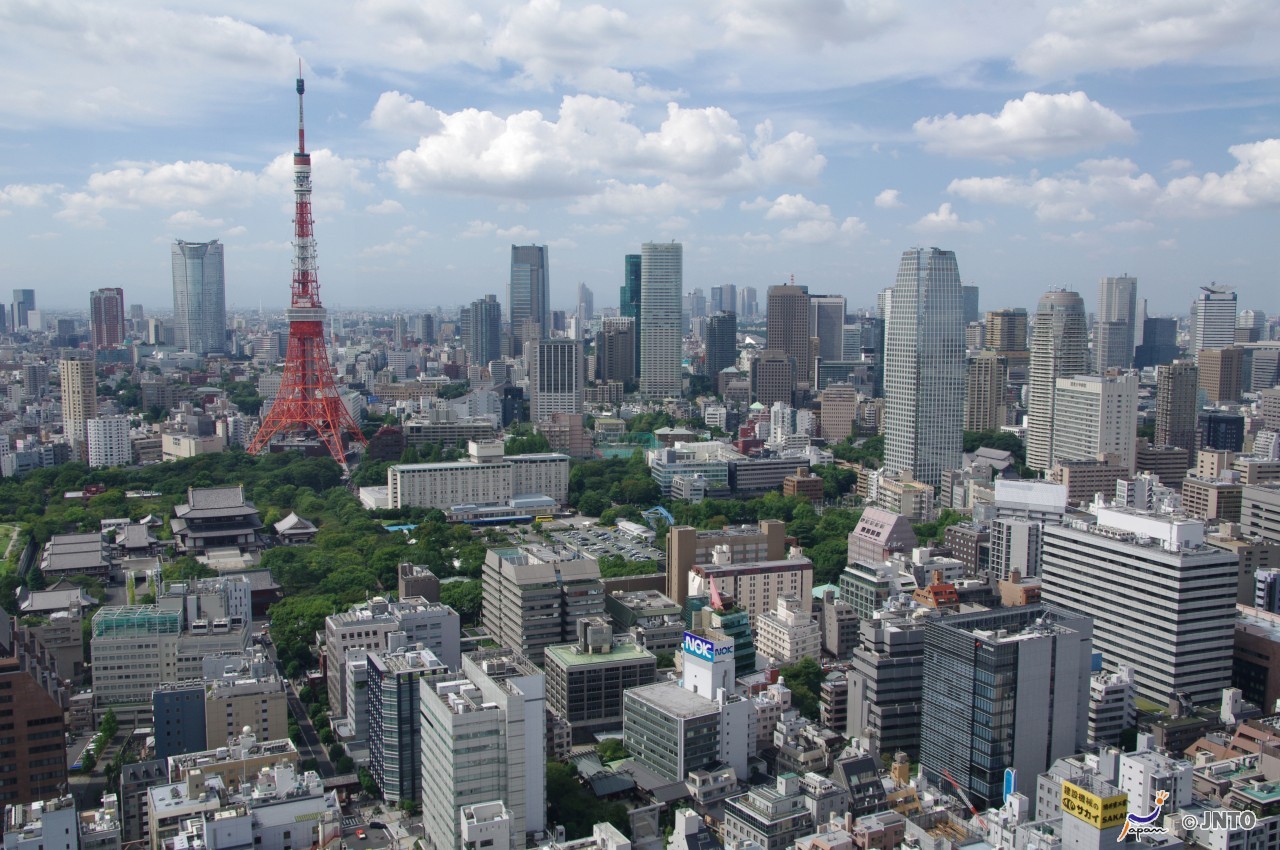 皇居二重桥+浅草寺周边+隅田川游船+东京塔+