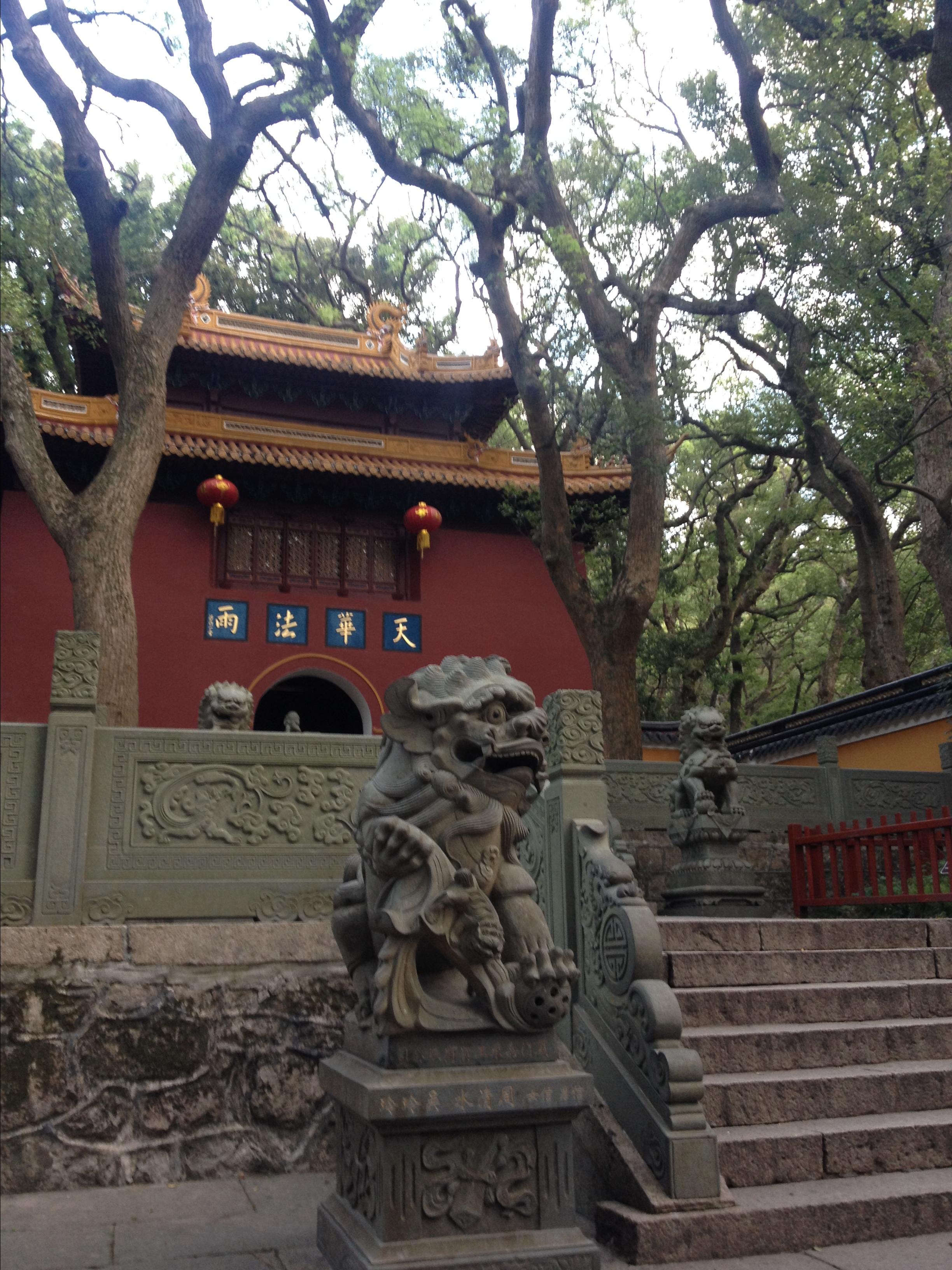 而因为法雨寺的九龙殿中屋顶盘旋着一条龙,边上是八条龙柱.