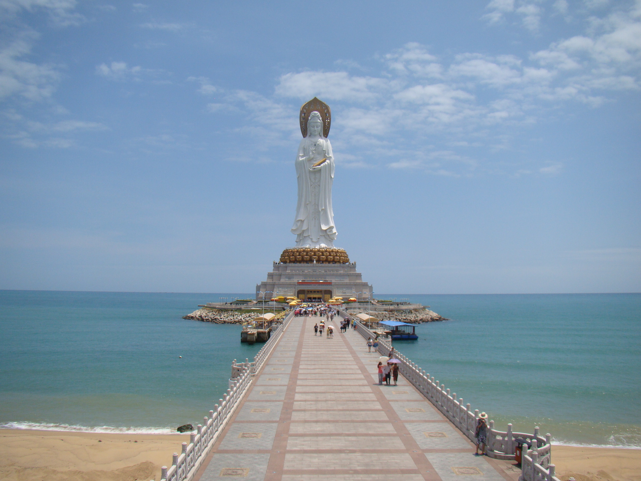 南海海上观音,三亚南山海上观音门票多少钱,飞机坐在那侧可以看到海上观音