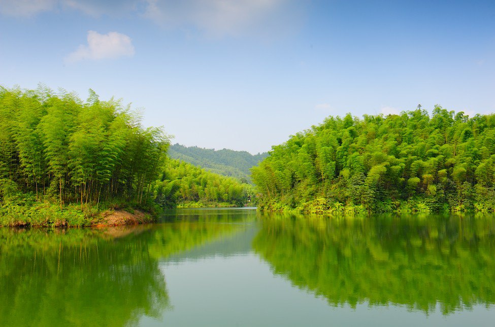 在竹海森林公园天坪广场稍微调整,16:40分进山拍摄.