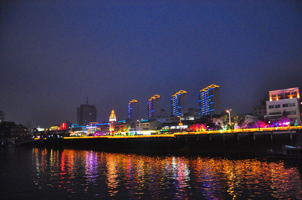 辽宁丹东鸭绿江夜景_商字_新浪博客
