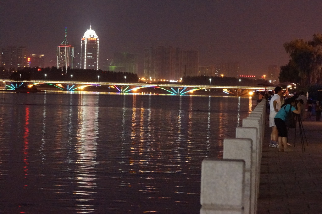 汾河晚霞,夜景(4)