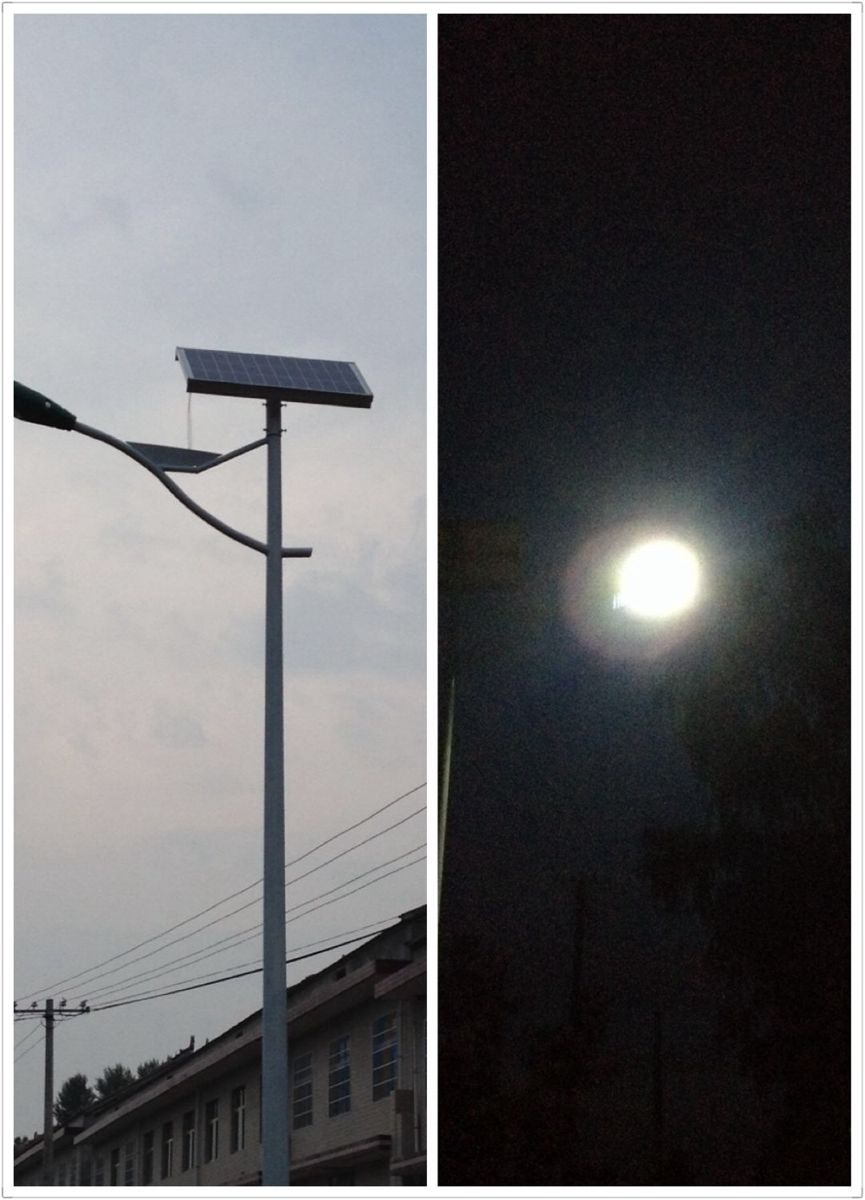 终于在最后一夜去路边看了太阳能路灯