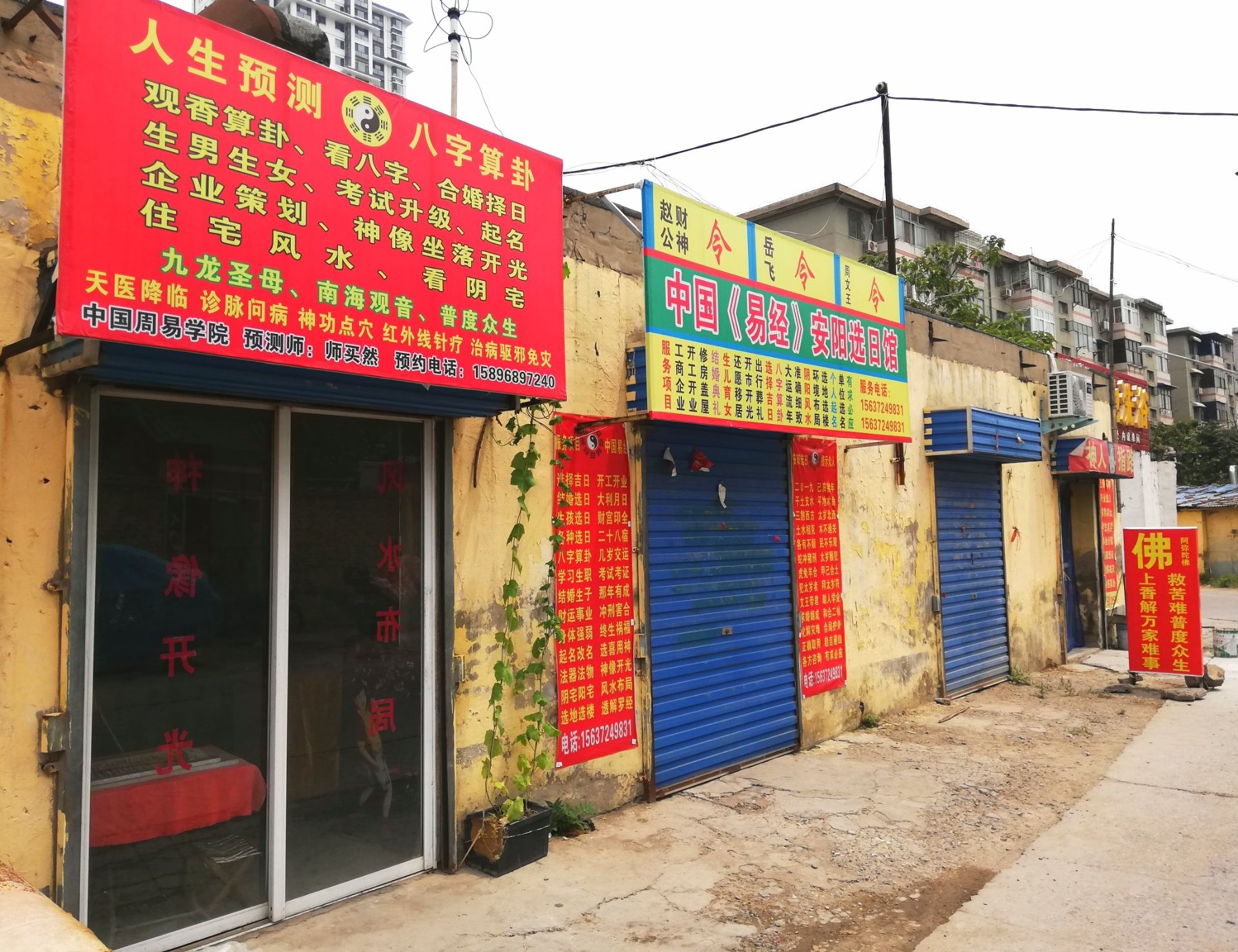 倒是外面几家算命的店铺与老奶奶庙挺搭的