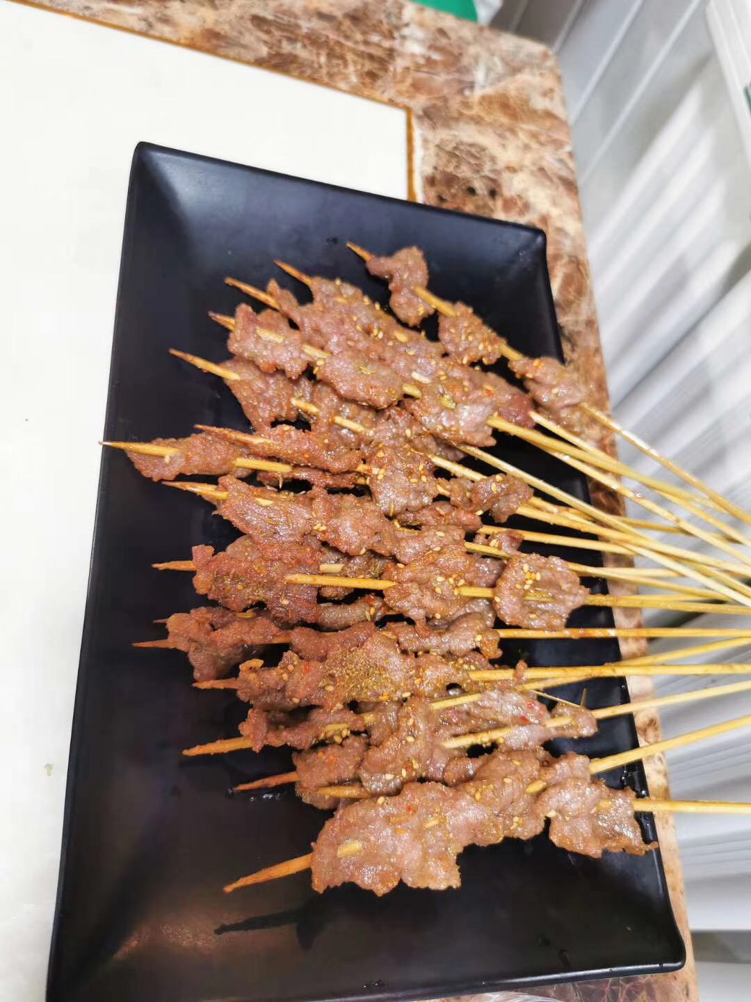 江城老二烧烤店炸肉串黄蚬子炸面包烤牛肉串膛筋冷面大香蕉肉筋板筋干