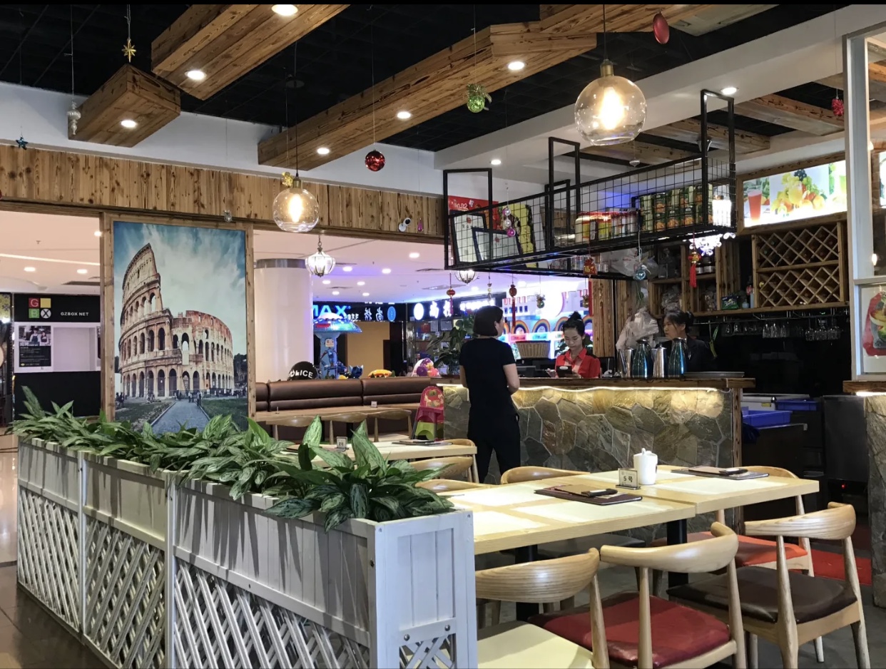 2023维多牛排披萨(荔园新天地店)美食餐厅,不要浪费嘛,练奶冲的咖啡当