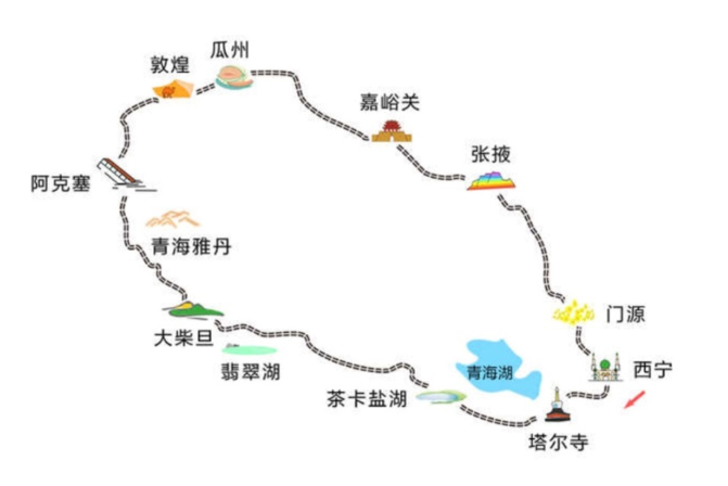 青甘大环线地图_青甘大环线地图 高清