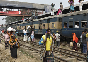 孟加拉国游记图文-在达卡（孟加拉）的铁道边