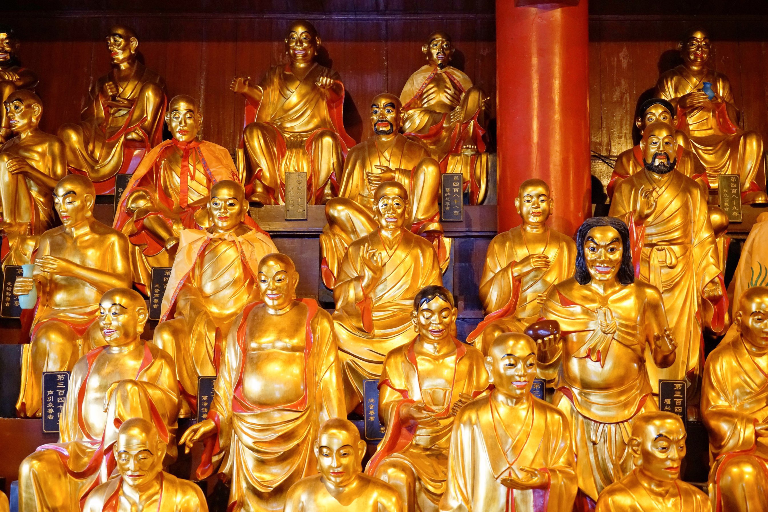 【携程攻略】九华山百岁宫景点,所谓五百罗汉是指跟随佛祖听法传道的