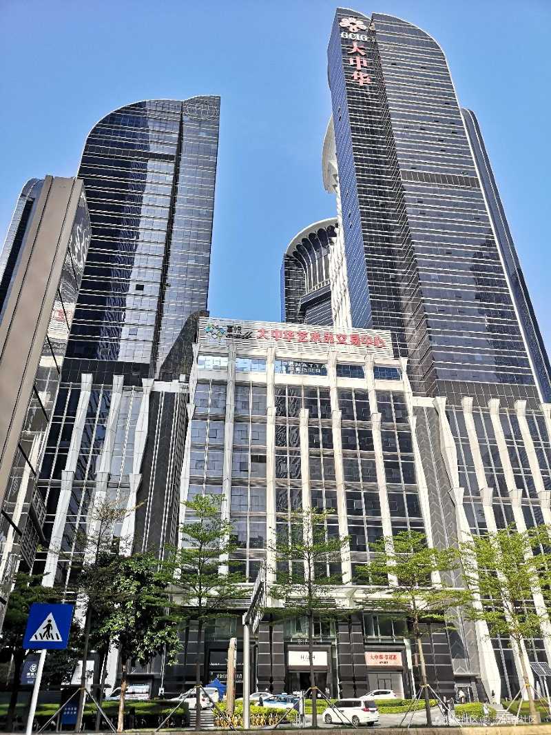 广东深圳市高楼林立绿树成荫