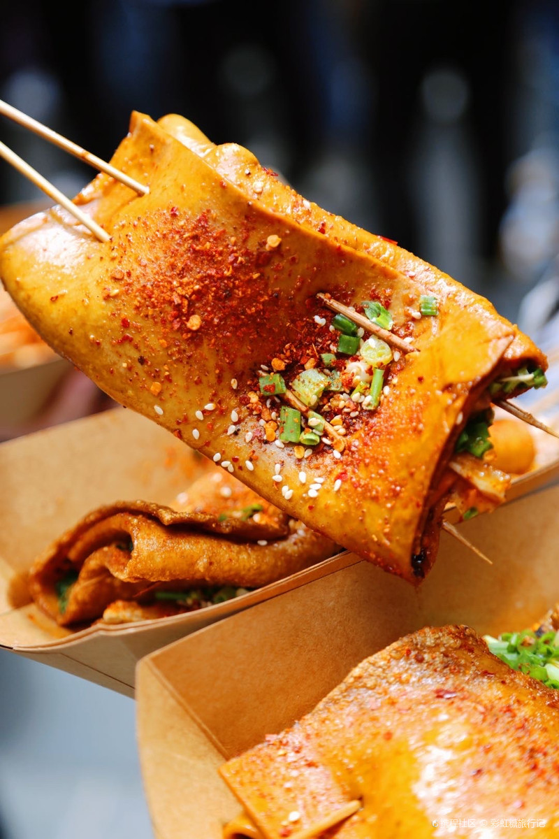 解放碑排队最长的小吃烤苕皮豆干绝了-携程攻略