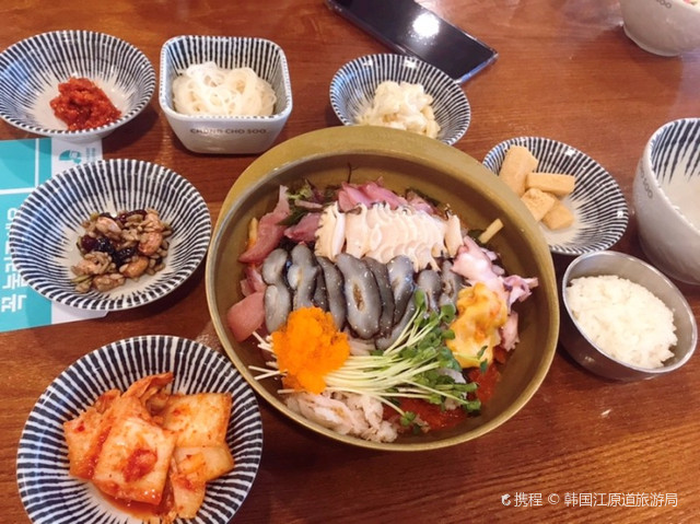 束草 代表美食 水拌生鱼片 携程氢气球