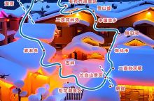 中国雪乡长白山自驾旅游线路图，冬季最美旅行地推荐。
