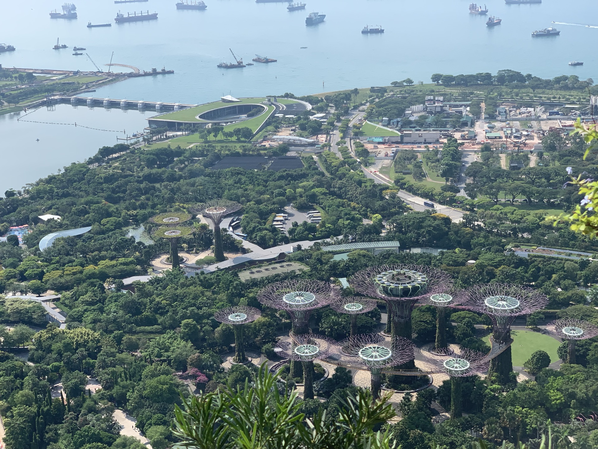 【携程攻略】新加坡滨海湾金沙空中花园景点,空中花园三座大楼的顶部，种植了很多花草树木，一楼可以欣赏灯光喷穿…