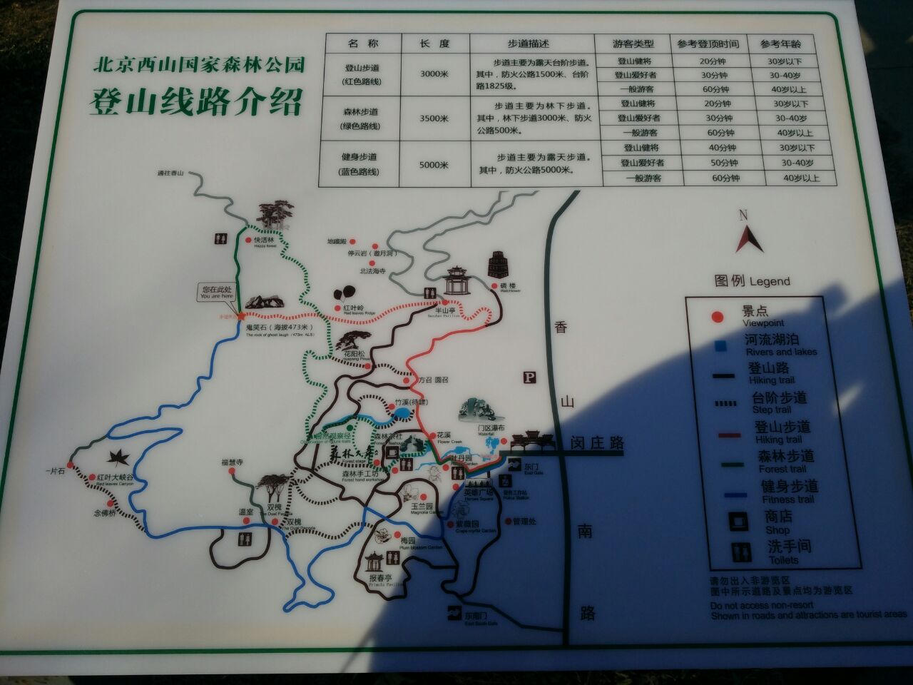 西山游步道登山地图图片