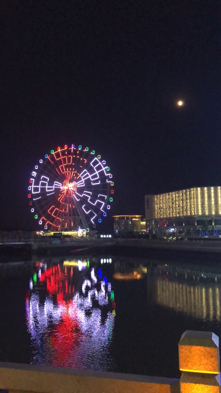 青岛琴岛之眼夜景图片图片