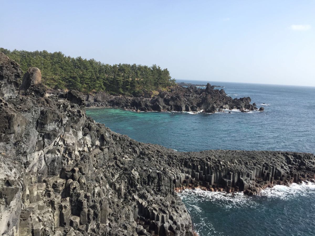 【携程攻略】济州岛柱状节理带景点,柱状节理带是济州巧夺天工的一处