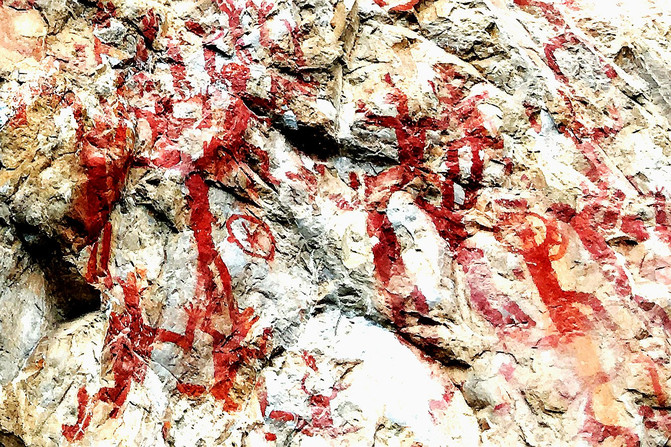 古老神秘的花山岩画,上了2008北京奥运会开幕