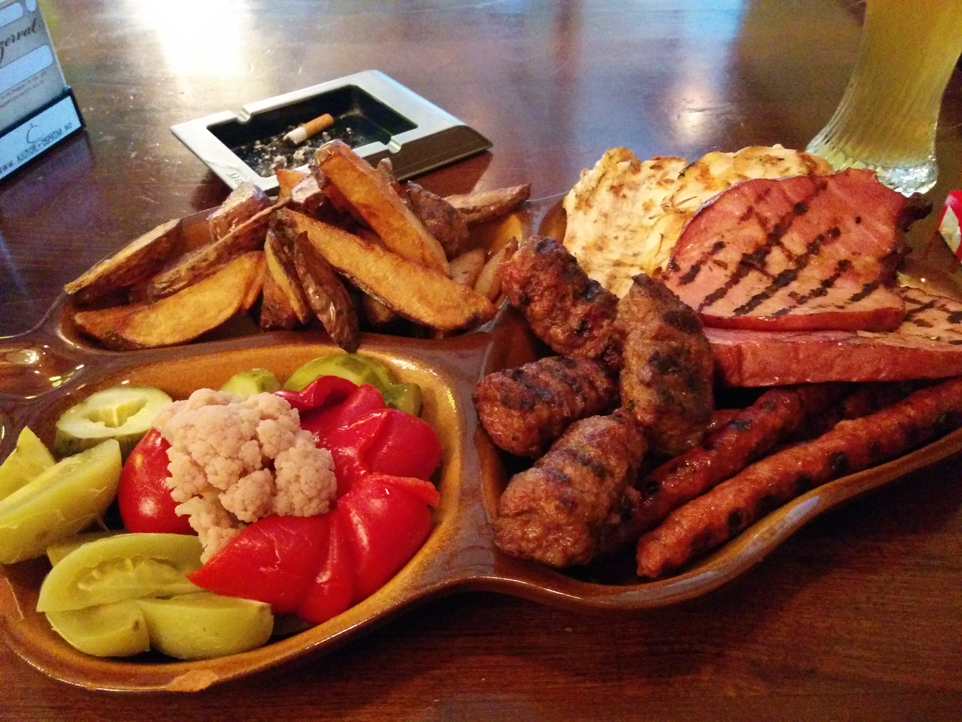 great food, but the waiter was somewhat grumpy,.