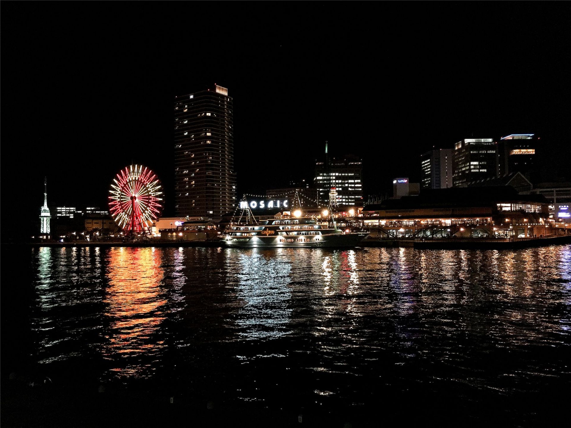 【關西夜景】點燈後超美的神戶港，很適合帶超廣角來的攝影勝地 - 巷子裡的生活