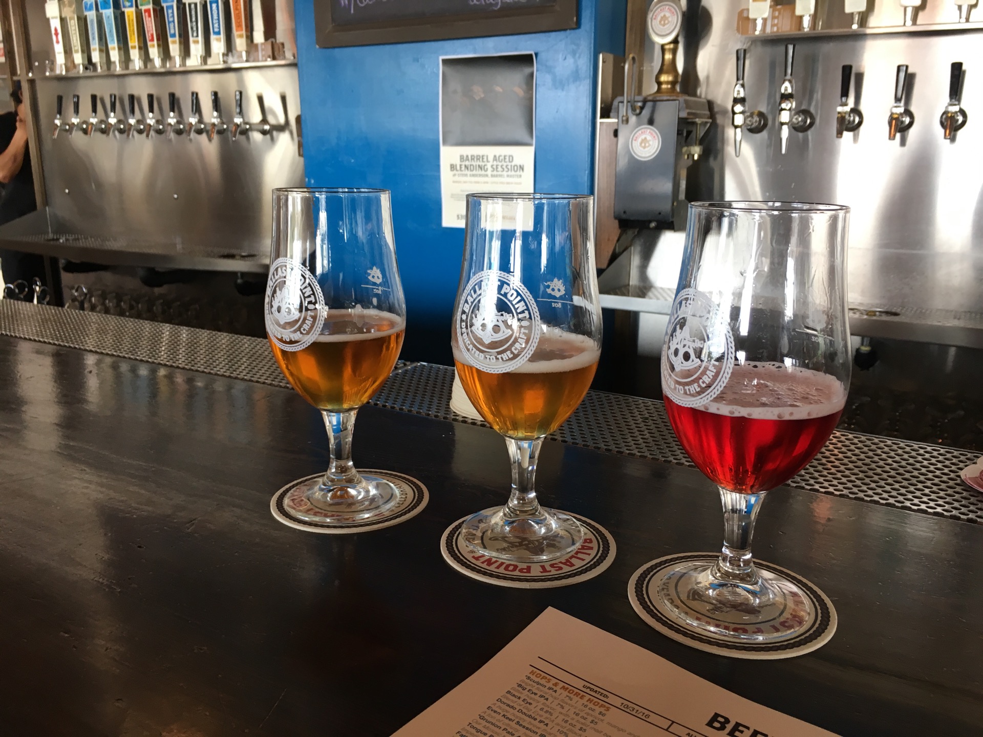 ballast point tasting room and kitchen