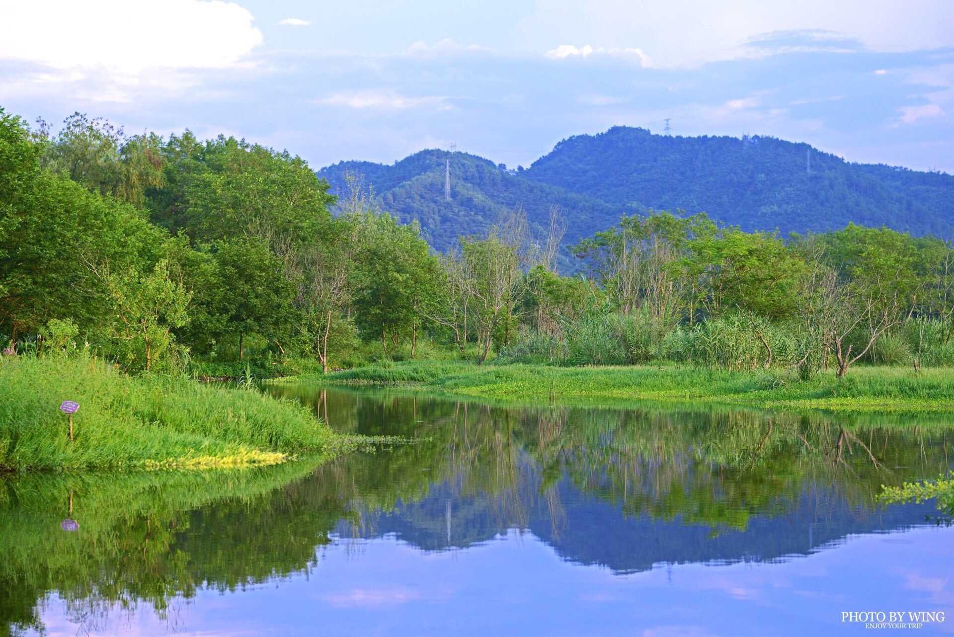 九龙廊桥,位于丽水九龙湿地公园的次入口处,是湿地公园的标志性建筑