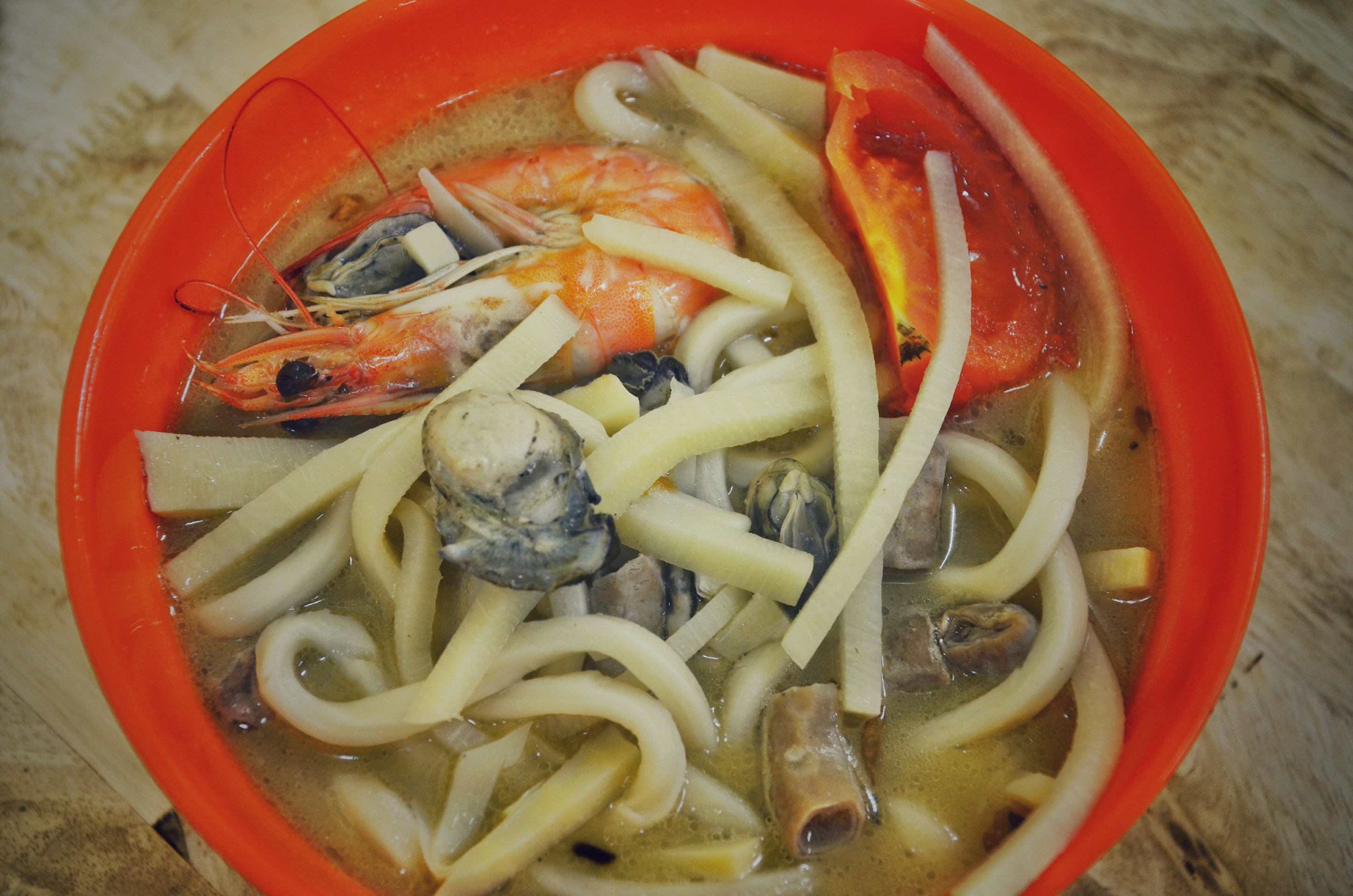 阿二酸笋面的酸笋味适中,酸笋的口感偏脆,不会太酸,害怕浓重酸笋