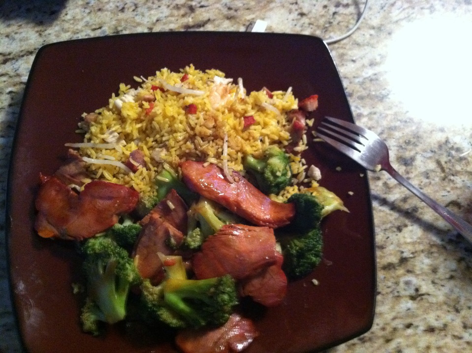 best combo fried rice and pork with broccoli