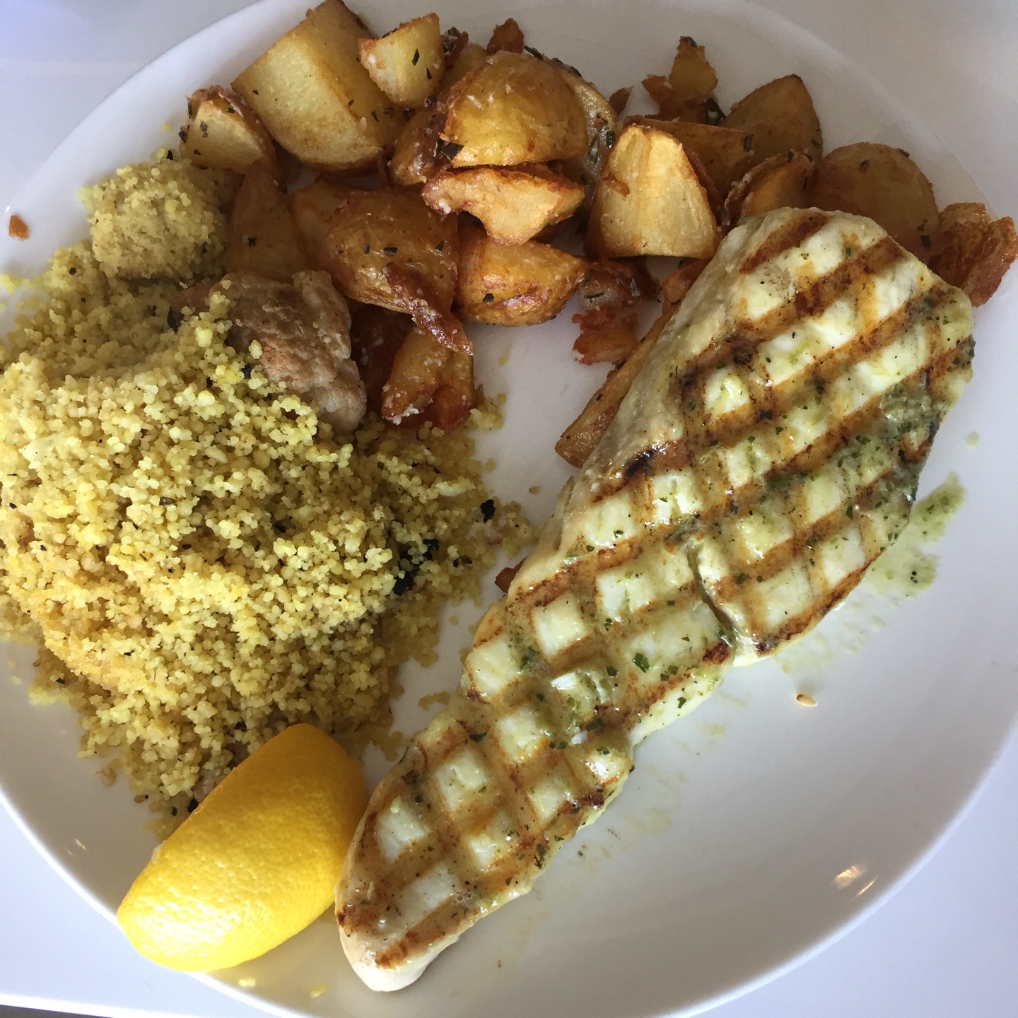 2023Blue Salt Fish Grill美食餐厅,Herb Garlic Butter Halibut【去哪儿攻略】