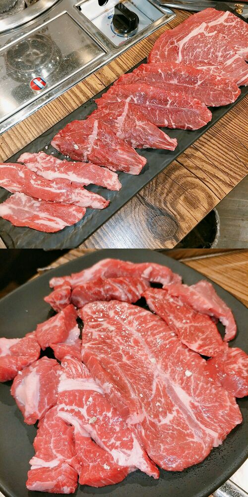 三天两头跟朋友吃烤肉,但是一般吃猪五花比较多,韩国的牛肉很贵,想吃