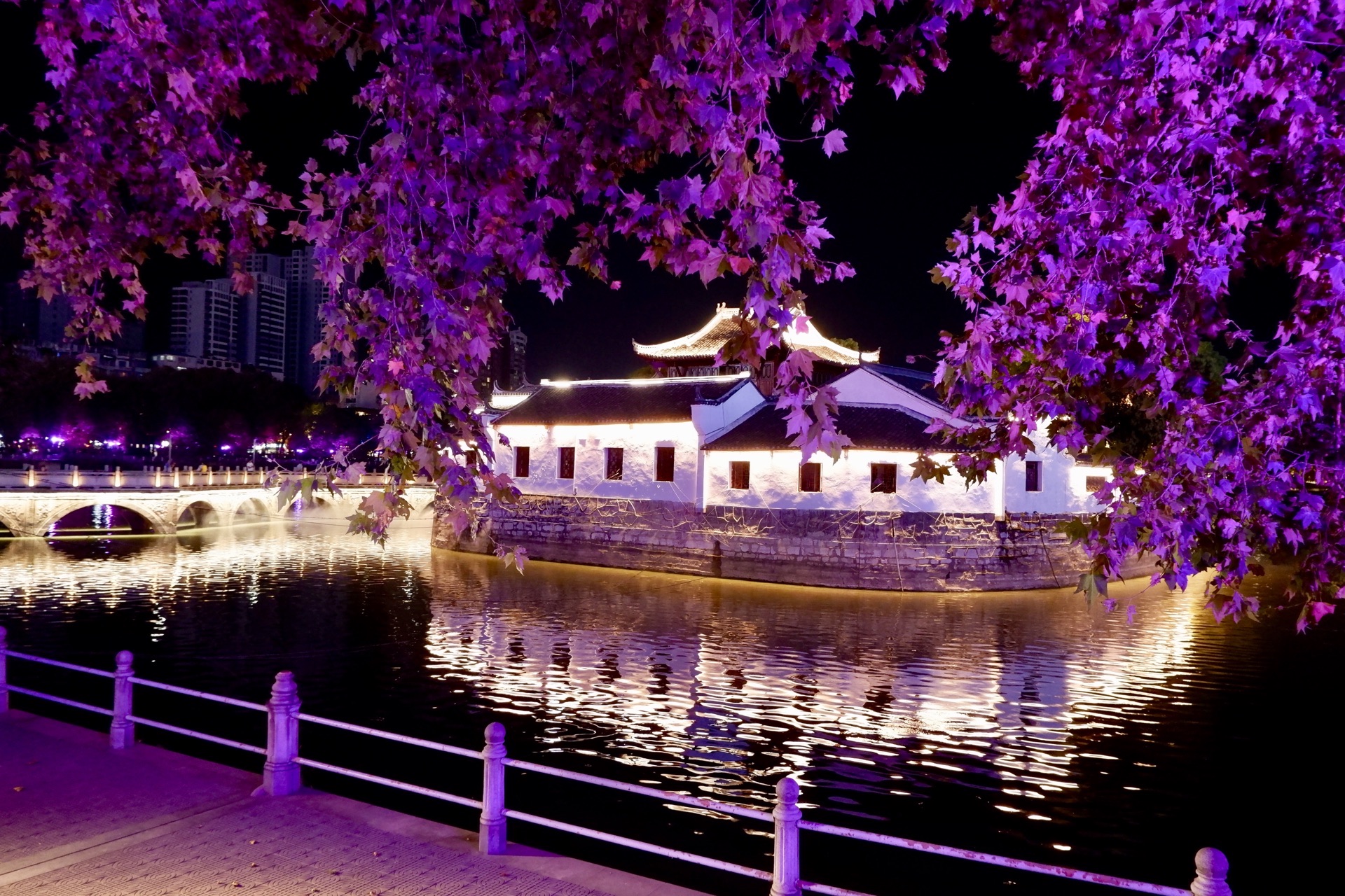 九江烟水亭夜景撩人

白天的烟水亭被我错过了,那就赶上