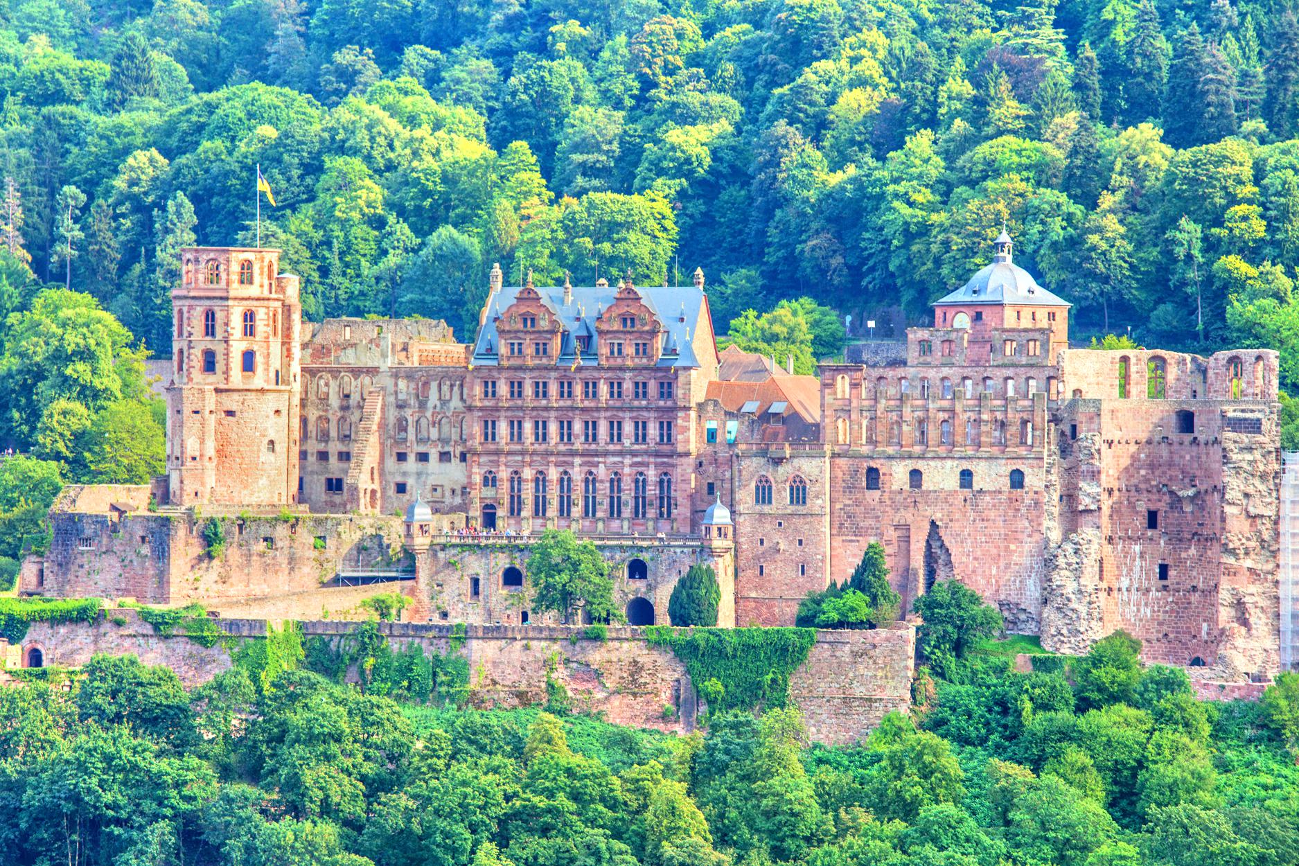 海德堡城堡 直线距离 100m