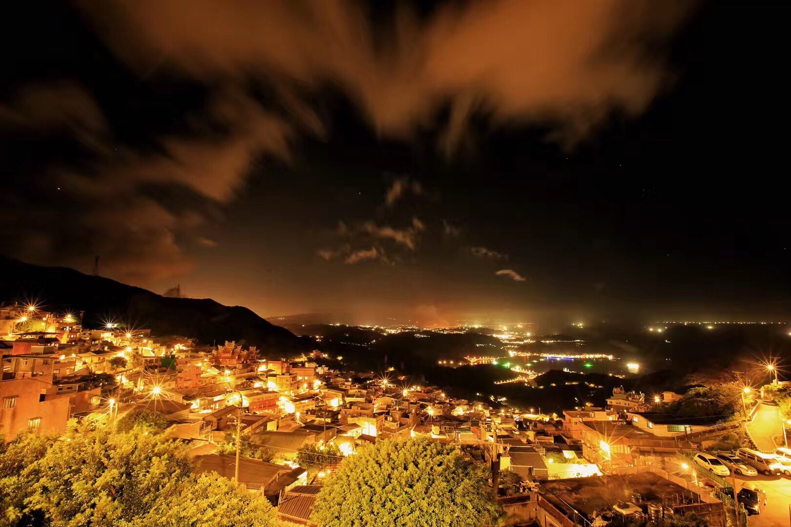 美丽的九份,美丽的夜景.这样的景色让人一直怀念.