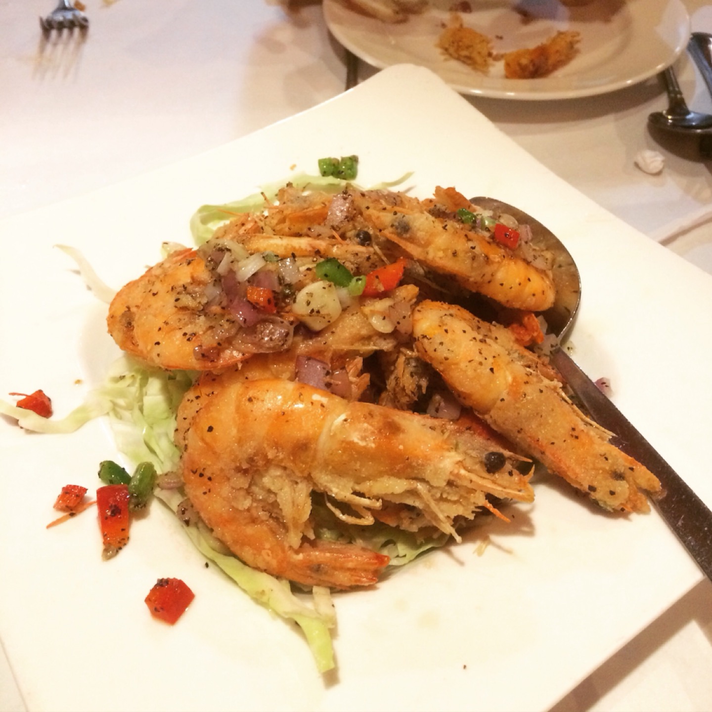 the salt & pepper shrimp are gre.