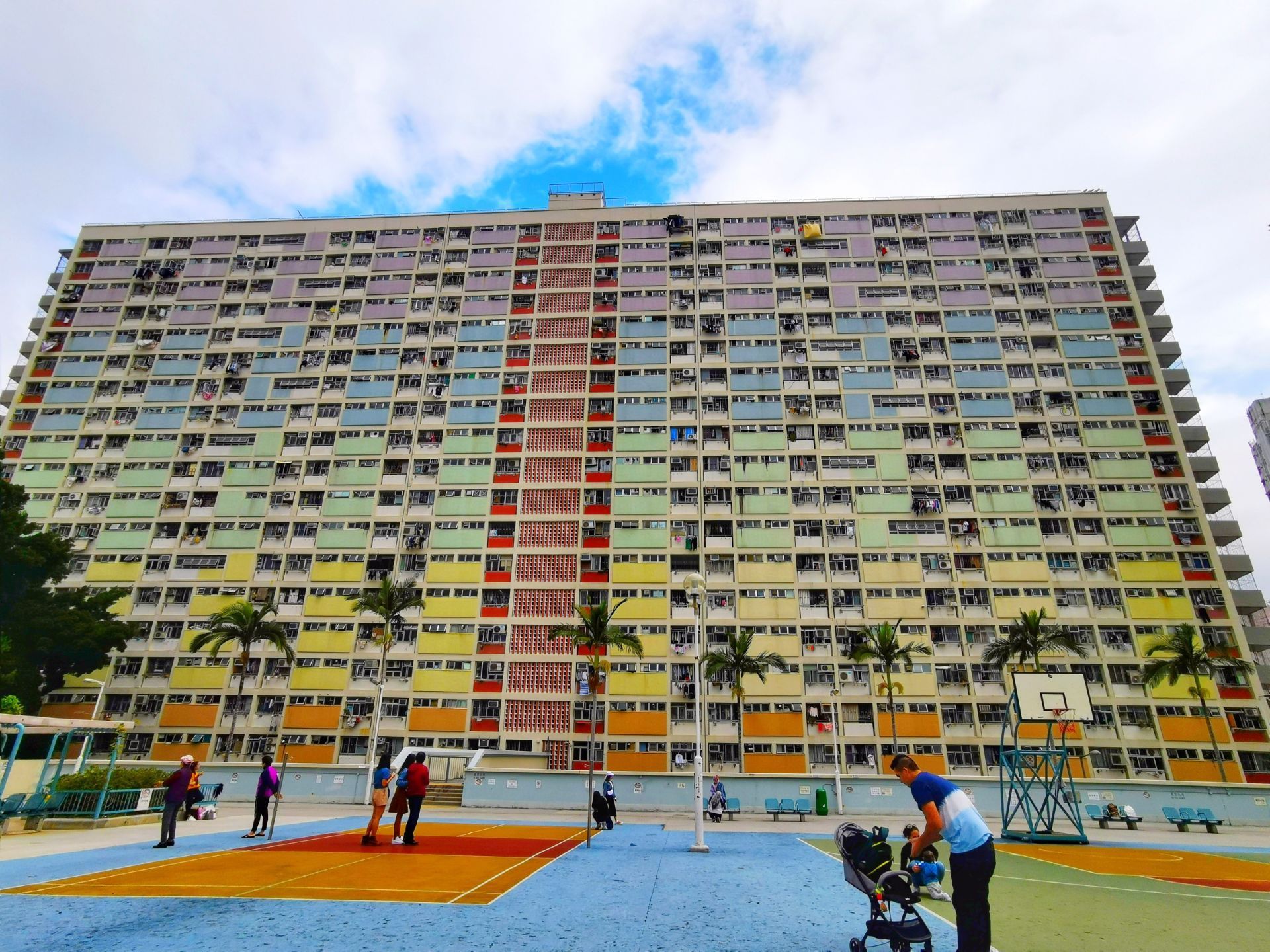 每个区的公屋各