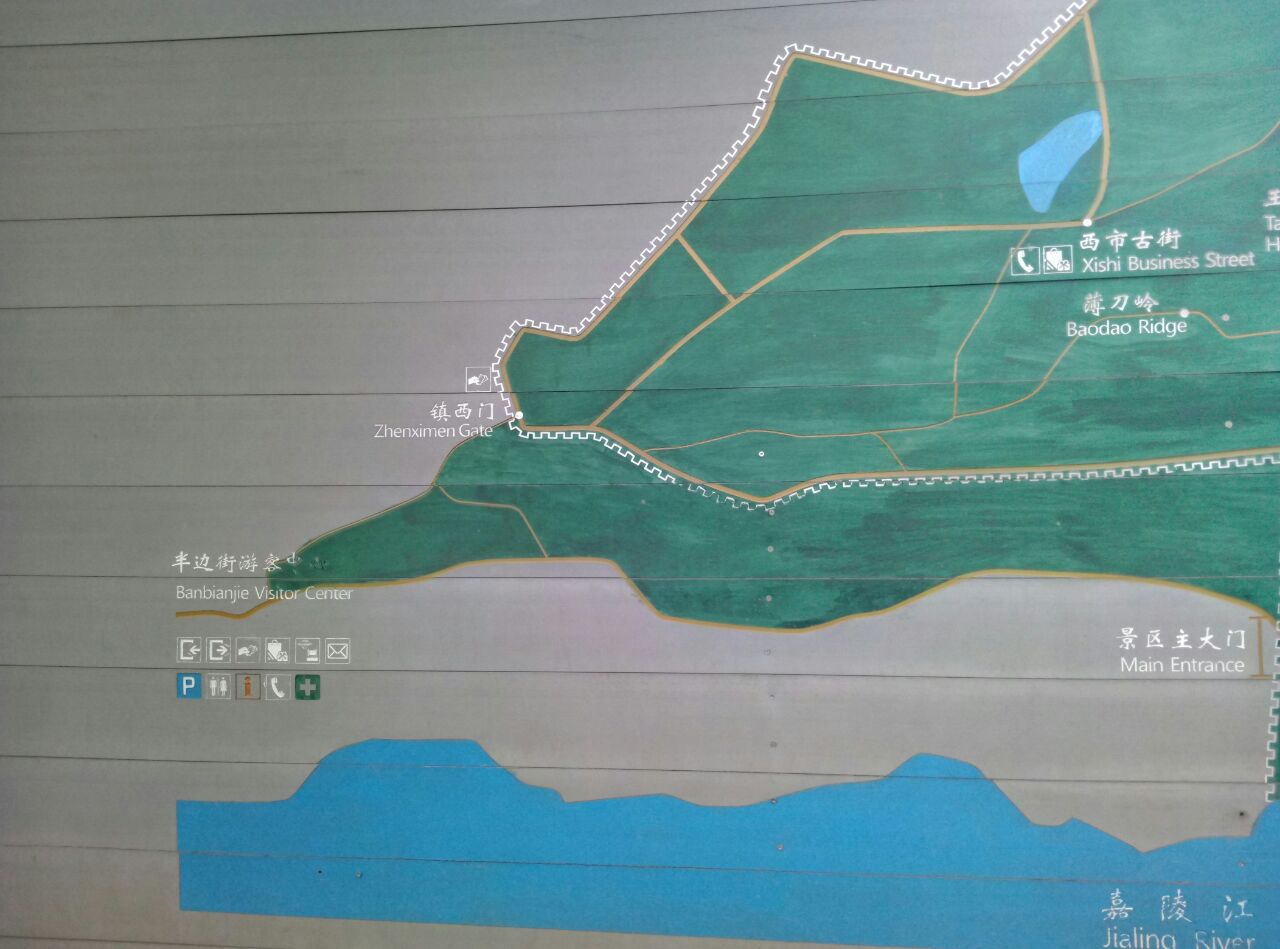 钓鱼城景区地图图片