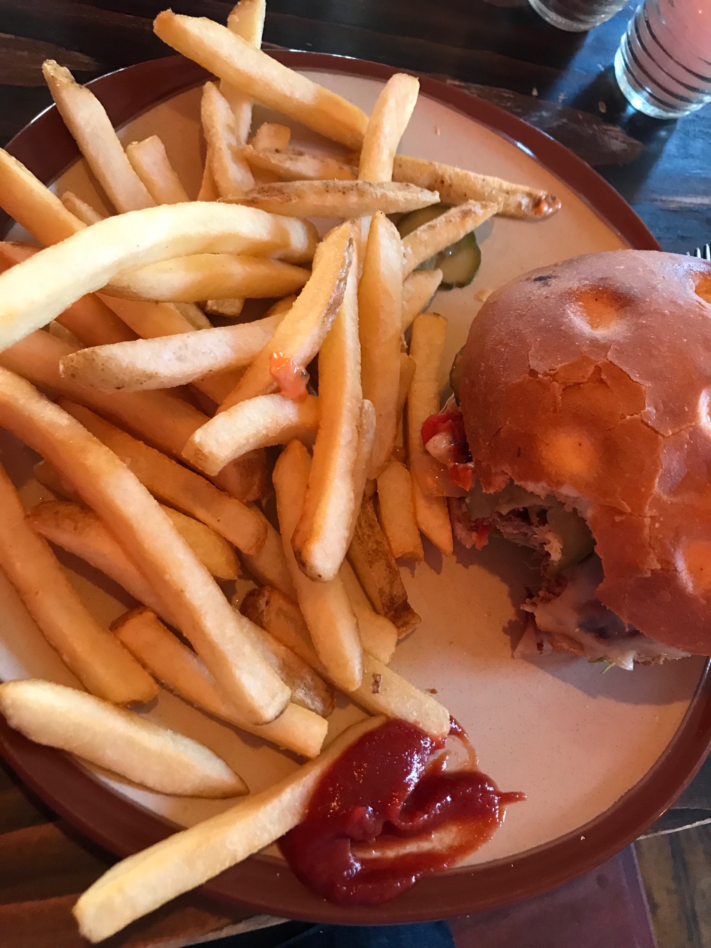  the bun is not soaked, and 