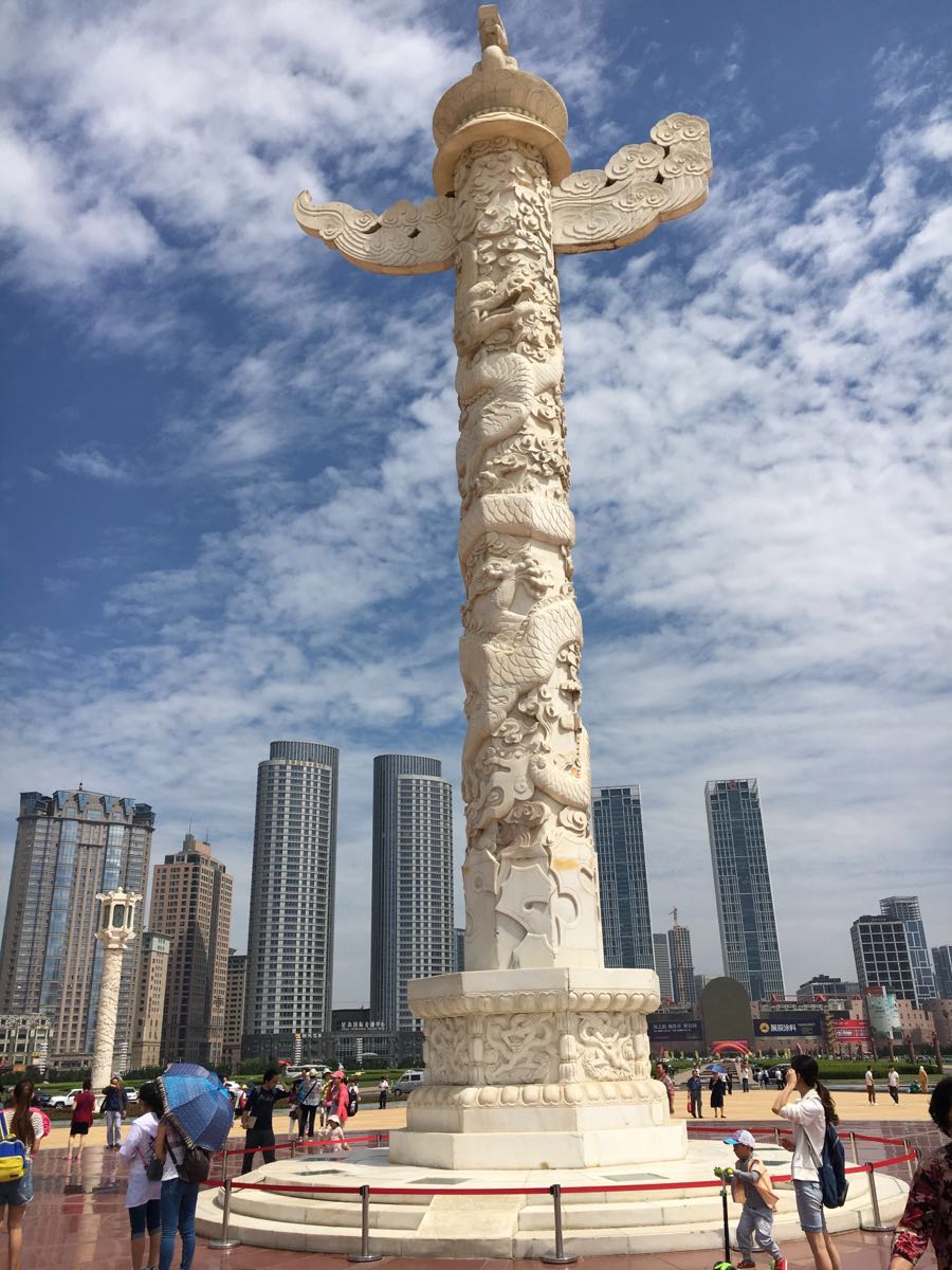【携程攻略】辽宁星海广场景点,星海广场,有音乐喷泉,华表,很漂亮