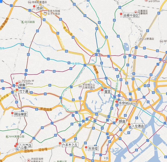 游览内容:涉谷八公像,五道交叉口,波谷街道.