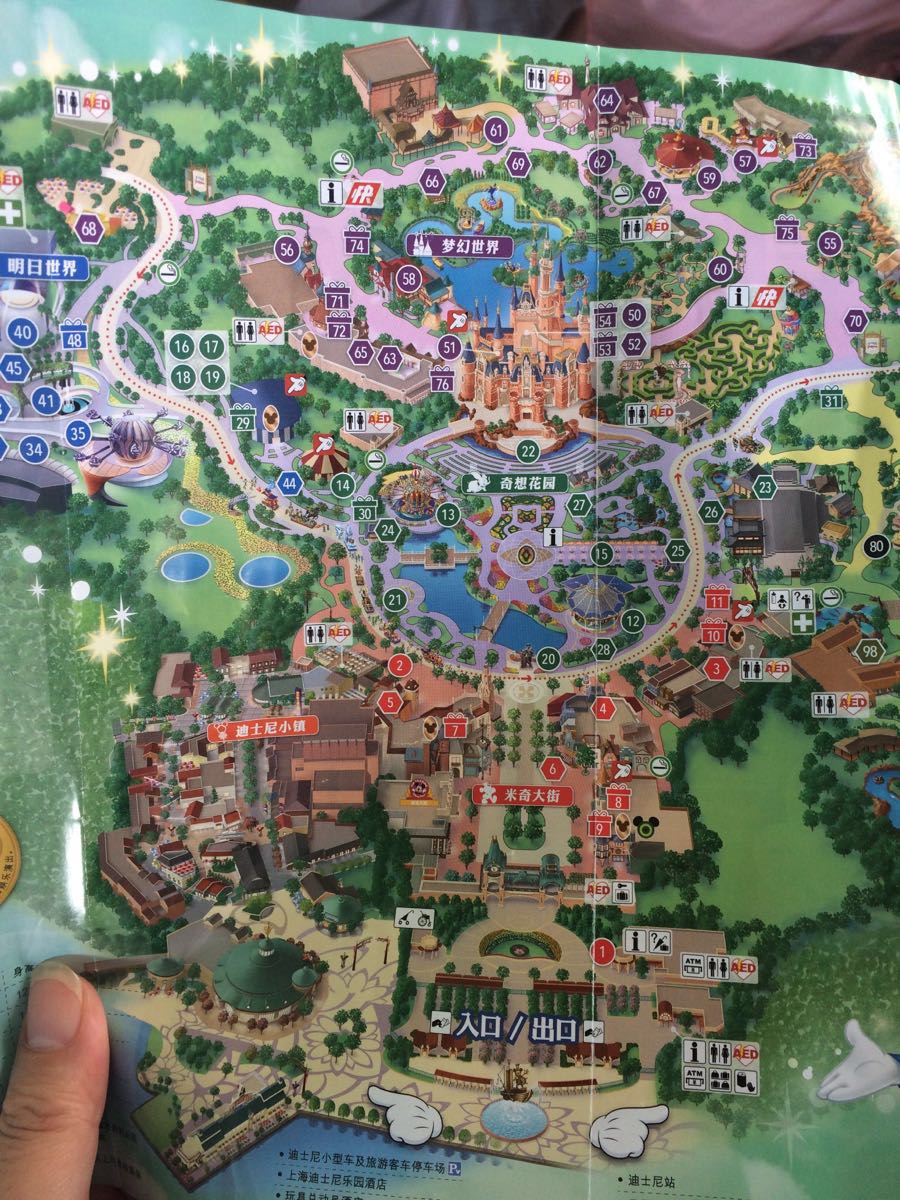 上海迪士尼 平面图图片